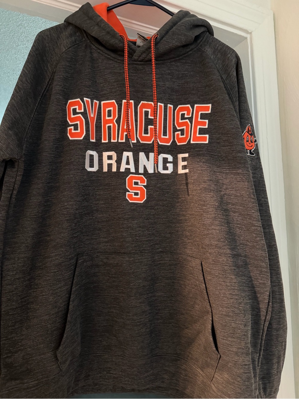 Stadium Athletics Syracuse Orange Gray Hoodie with Orange Accents